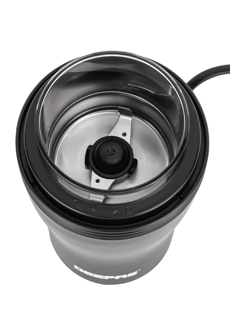 GEEPAS Coffee Grinder With Stainless Steel Blade, 40 Gram Capacity, Smooth On/Off Press Switch, Removable Grinder Jar, 150 Watt Power Motor, Overheat Protector 0.04 kg 150 W GCG41022 Black - Image 3