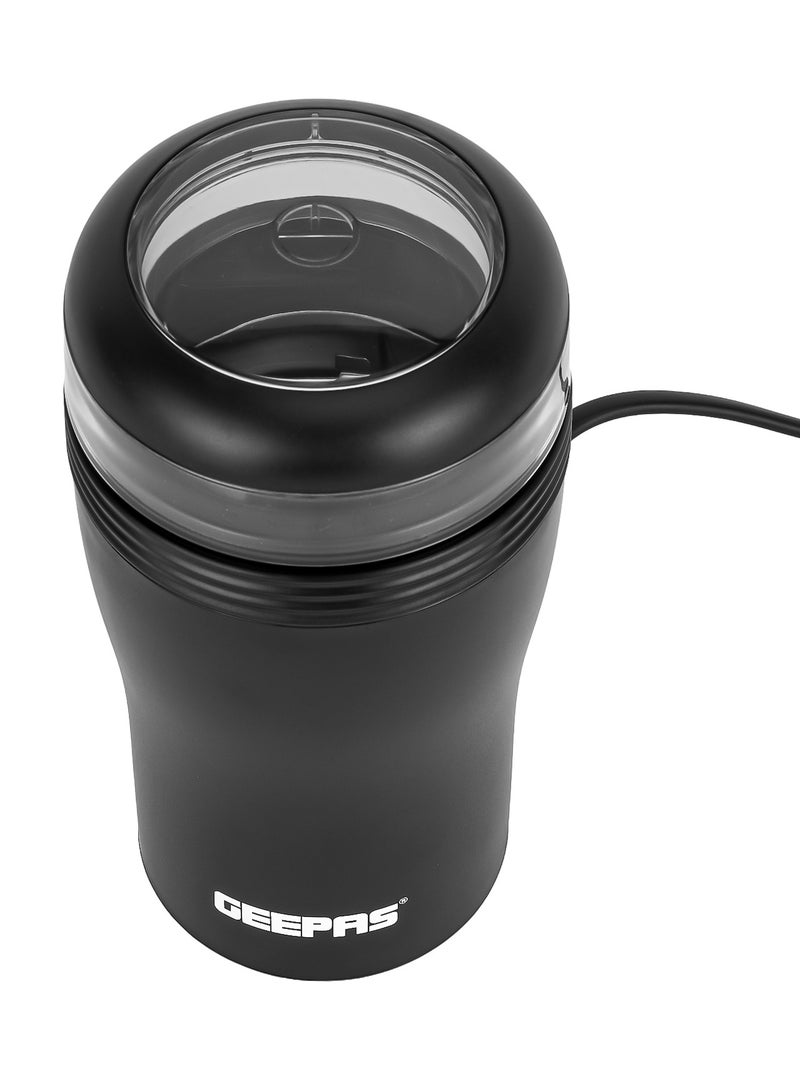 GEEPAS Coffee Grinder With Stainless Steel Blade, 40 Gram Capacity, Smooth On/Off Press Switch, Removable Grinder Jar, 150 Watt Power Motor, Overheat Protector 0.04 kg 150 W GCG41022 Black - Image 2