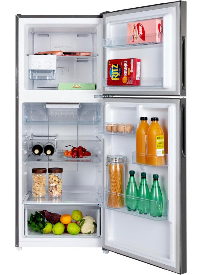 هوفر - Refrigerator Double Door Top Mount HTR-M386-S Grey - Image 1