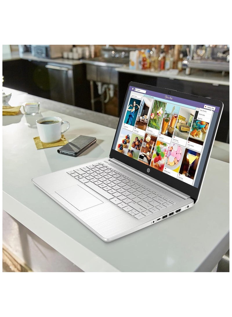 HP - 2023 Newest 14-inch FHD Display (Upgraded Version) Laptop, AMD Ryzen 3 (Beat i5 7200U), 16GB RAM DDR4, 512GB SSD NVME, AMD Radeon Graphics, WiFi 6, Bluetooth, Thin & Light, Windows 11/ English/Arabic Silver - Image 1