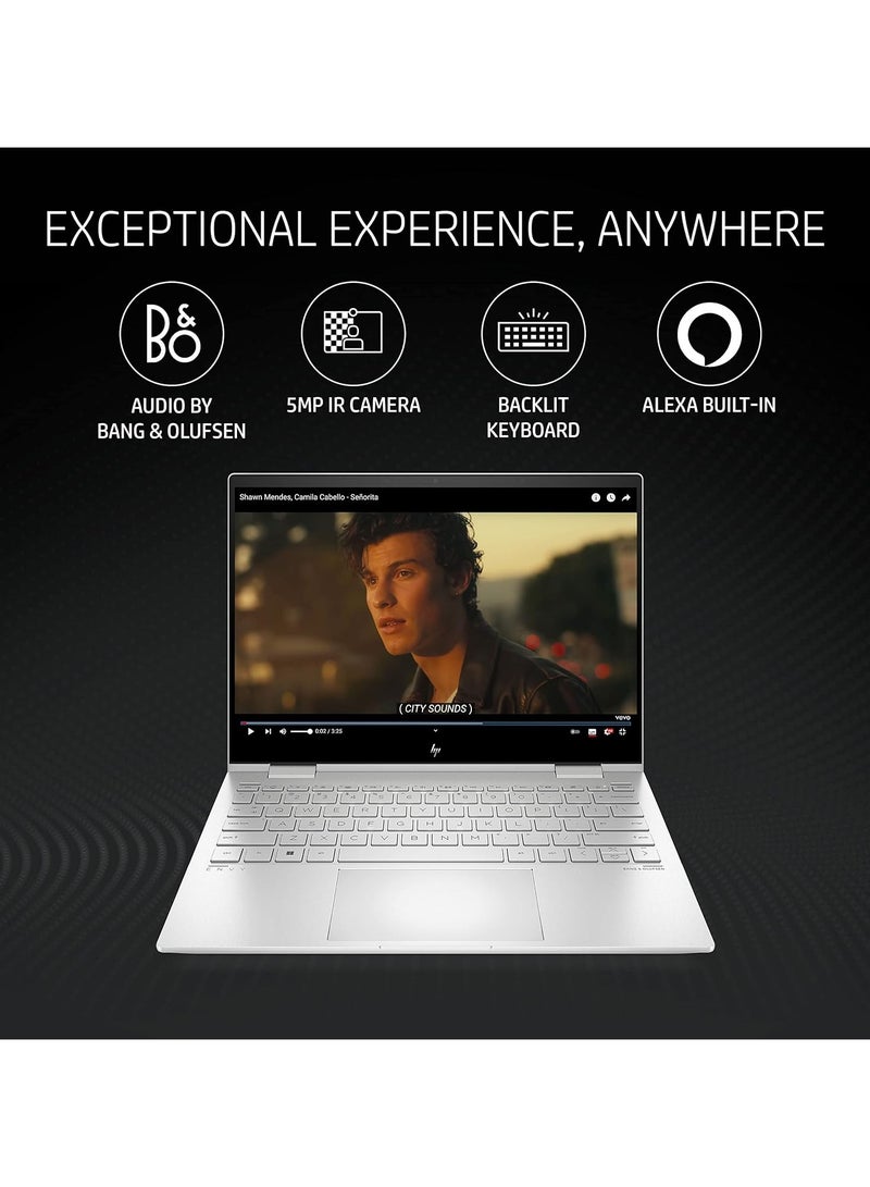 HP - 2023 Newest Slim Envy Convertible-2-In-1 (Upgraded Version) Laptop 14-Inch Display, 13th Generation Core i7-1355U Processor/16GB RAM/1TB SSD/Intel Iris XE Graphics/Windows 11/ English silver - Image 1