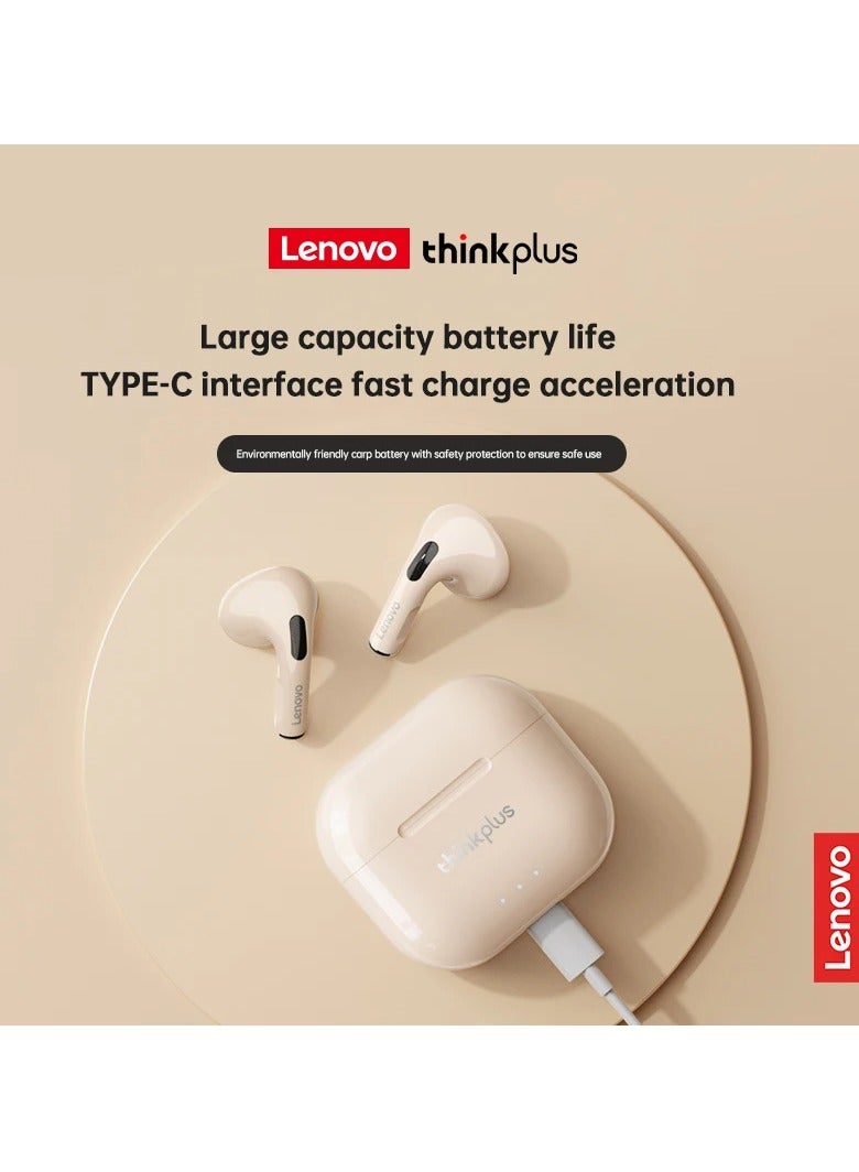 Lenovo LP40 II Earphones Original TWS Wireless Bluetooth 5.3 Headphones Sport Noise Reduction Touch Control Earbudss White  - Image 5