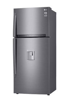 LG LG Refrigerator Top Freezer With Linear Compressor 592 Liter 21 Cubic Feet Water Dispenser Hygiene Fresh Filter Door Cooling GR-F822HLHM silver  - Image 2