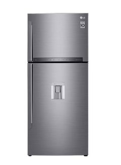 LG LG Refrigerator Top Freezer With Linear Compressor 592 Liter 21 Cubic Feet Water Dispenser Hygiene Fresh Filter Door Cooling GR-F822HLHM silver  - Image 1