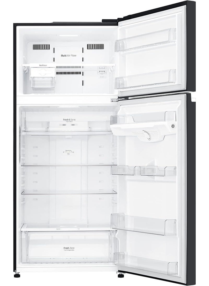 LG Refrigerator 506 Liter - Linear Cooling - Smart Diagnosis - GN-C722SGGL Black Glass - Image 3
