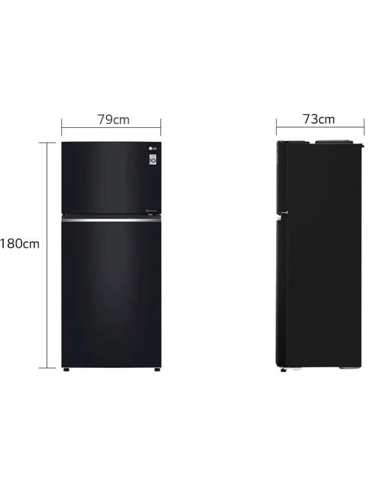LG Refrigerator 506 Liter - Linear Cooling - Smart Diagnosis - GN-C722SGGL Black Glass - Image 4