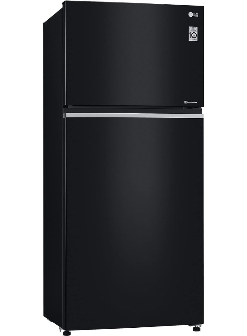 LG Refrigerator 506 Liter - Linear Cooling - Smart Diagnosis - GN-C722SGGL Black Glass - Image 1
