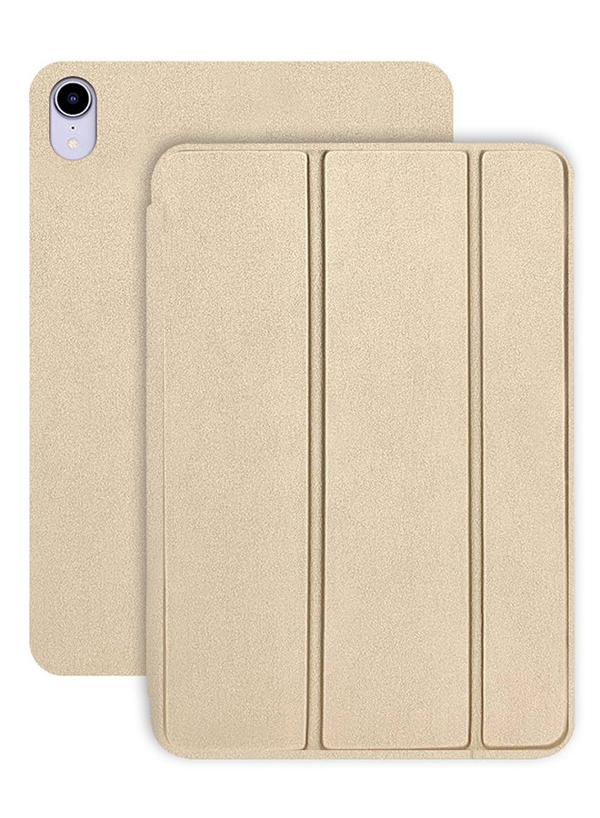 MARGOUN iPad Mini 6th Generation Case (2021) Leather Folio Stand Folding Cover Compatible With Apple iPad Mini 6 (8.3 Inch) Rose Gold  - Image 1