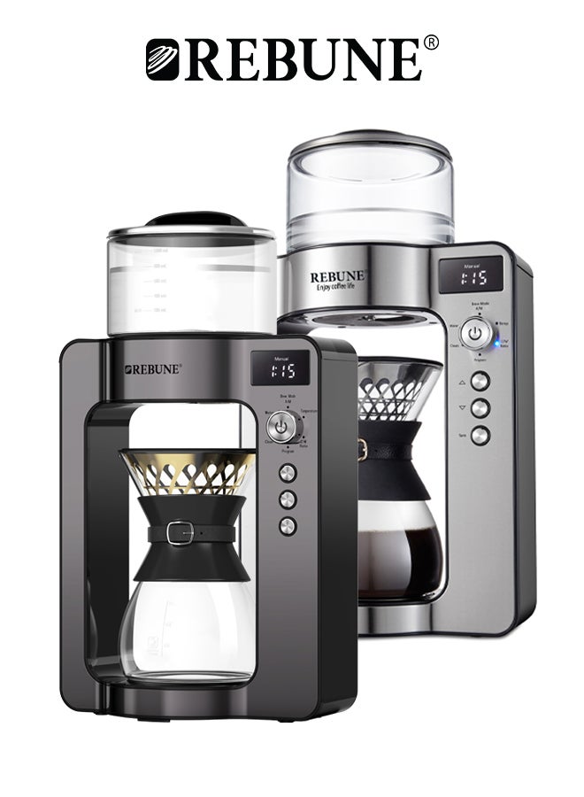 REBUNE Arabiica Coffee Drip Machine, 1 L 1500 W RE-6-027 Sillver  - Image 3