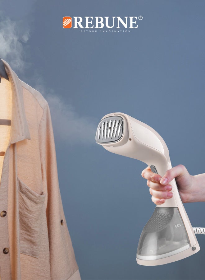 REBUNE - Manual Steam Iron With Lint Remover Brush, Short Heating Time 220 ml 1400 W RE-3-047R Burgundy - Image 1
