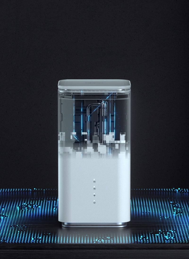 OPPO - 5G CPE T1a Router With Sim Slot LTE Cat20 WiFi Hotspot Wi-Fi 6 AX1800, Up To 4.1Gbps, Connect Up To 32 Devices, CTB04 Unlocked White - Image 1