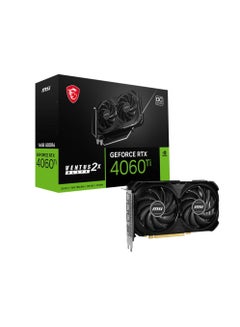 GeForce RTX 4060 Ti VENTUS 2X BLACK OC Graphics Card, 16GB GDDR6 128-bit Memory, 2610 MHz Boost Clock, 18 Gbps Memory Speed, 4352 CUDA Cores, PCI E Gen 4 x16, DisplayPort / HDMI | 912-V517-005