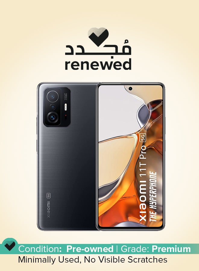 شاومي مجدد - 11T Pro 5G هايبرفون 8 جيجابايت رام 128 جيجابايت أسود ميتيوريت - Image 1