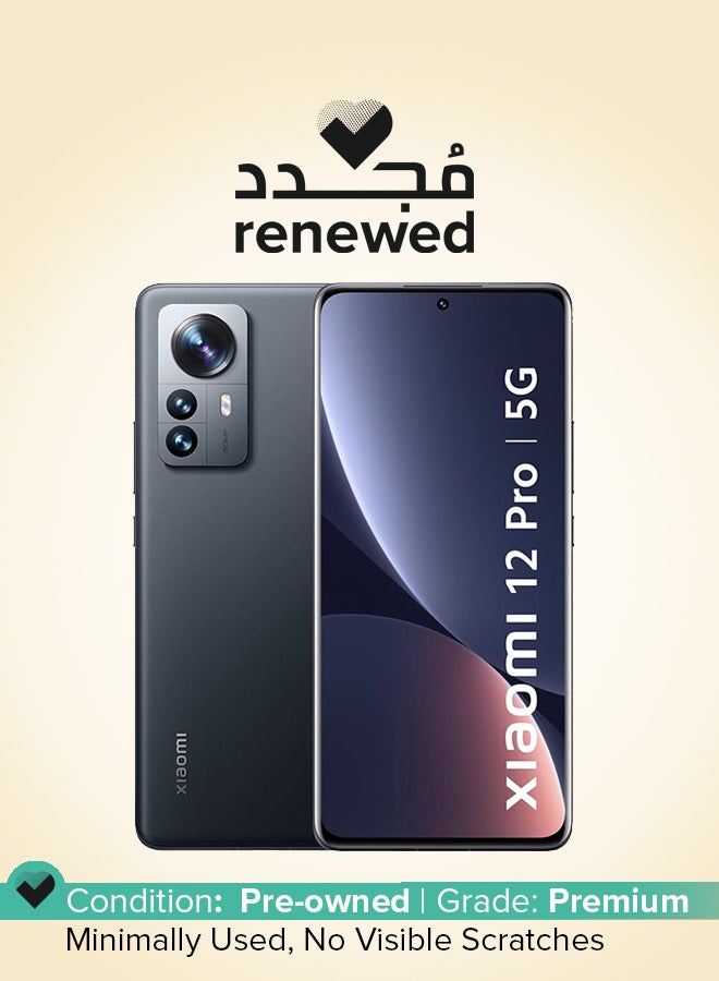 شاومي تم تجديده - 12 Pro 5G، 8 جيجابايت رام، 256 جيجابايت، أسود - Image 1