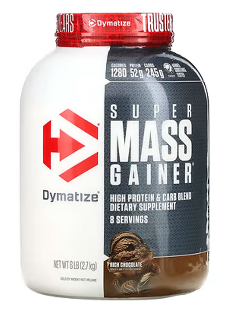 Dymatize Super Mass Gainer Protein Powder  Rich Chocolate 6Lb 