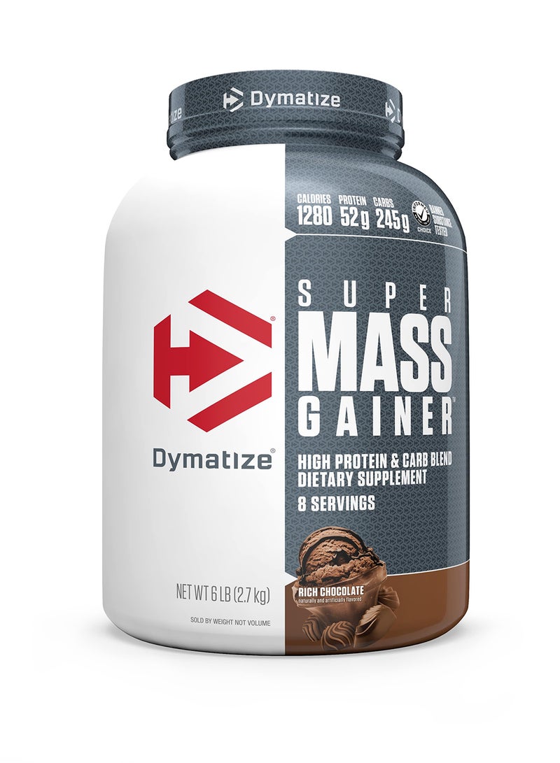 ديماتيز مسحوق بروتين سوبر ماس جينر - شوكولاتة غنية - 6 رطل - Image 1