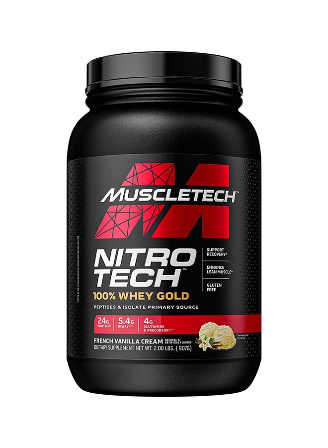 MuscleTech Nitro Tech 100% Whey Gold French Vanilla Cream 2lbs US (RB) - Image 1