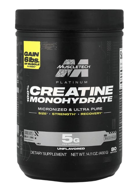 Platinum 100%  Creatine Unflavoured 80 Servings 400g