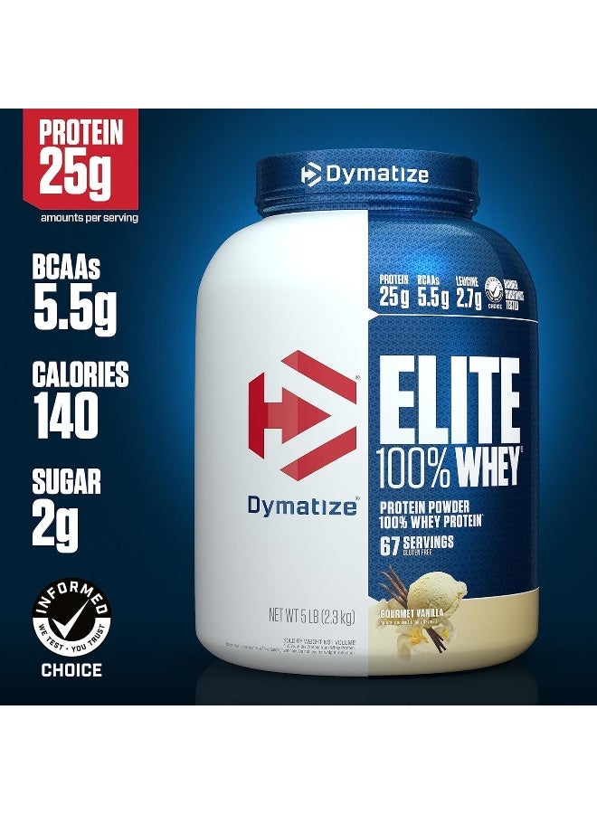 Dymatize Elite Whey Gourmet Vanilla 5Lb  - Image 2