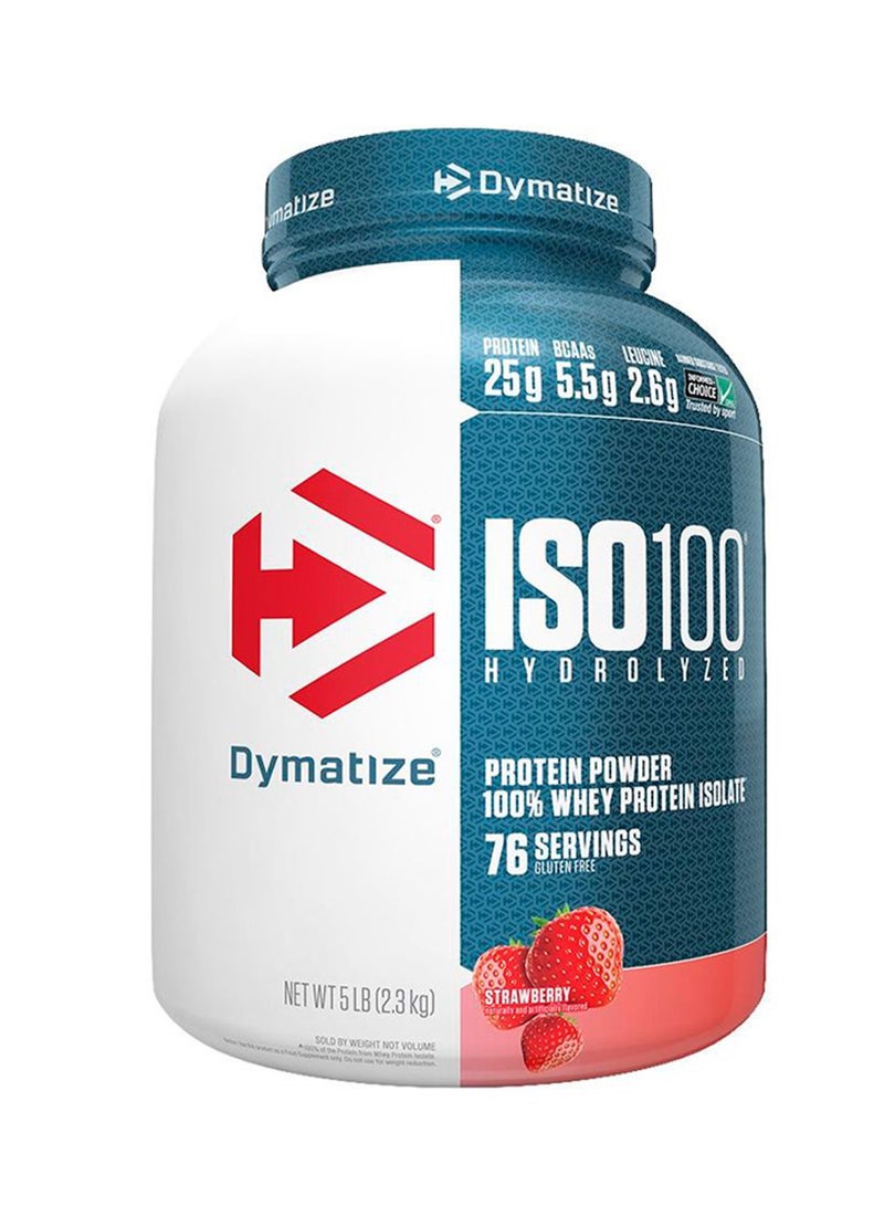 Dymatize Iso100 Strawberry 5 Lb - Image 1