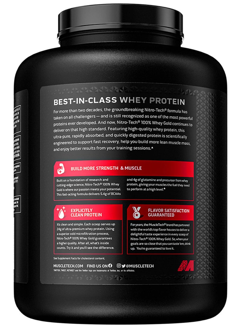 MuscleTech - NitroTech 100% Whey Gold French Vanilla Cream 5lbs 2.27kg - Image 1