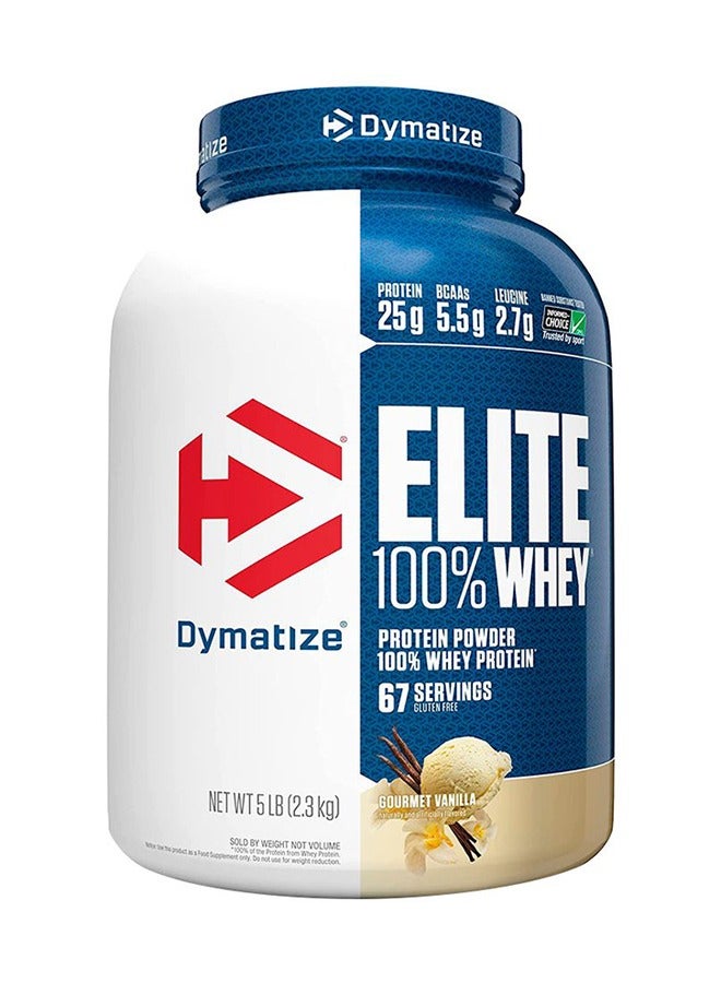 Dymatize - Elite 100% Whey Protein 67 Servings Gourmet Vanilla 5Lb - 2.3kg - Image 1