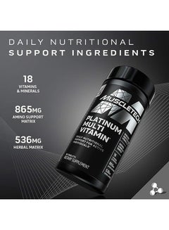 ماسل تيك مكمل غذائي MuscleTech Platinum Multi Vitamin 90ct US (RB)  - Image 4