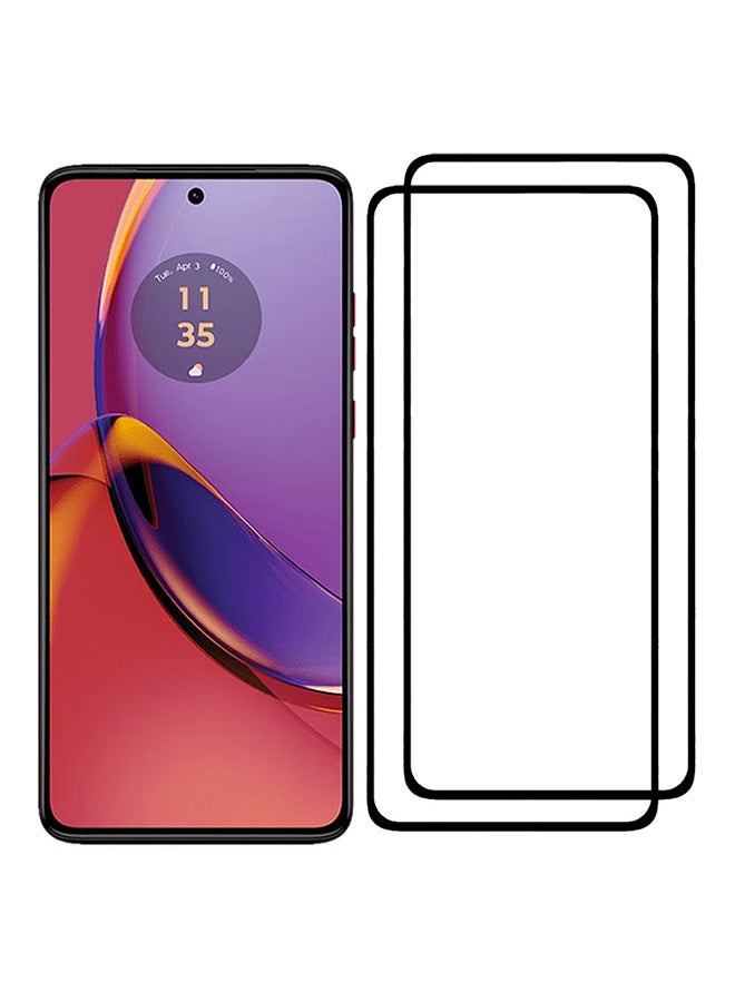 مارجون عبوتان من واقي الشاشة لهاتف Motorola Moto G84، صلابة 9H، مقاوم للخدش، واقي شاشة ثلاثي الأبعاد من الزجاج المقوى فائق الدقة، سهل التركيب، جراب صديق للبيئة - Image 2