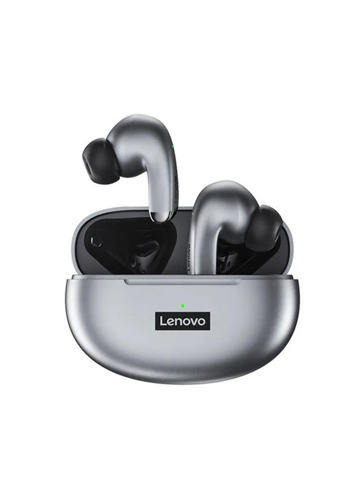 Lenovo LP5 Wireless Bluetooth Earbuds HiFi Music Earphone With Mic Headphones Sports Waterproof Headset Grey - Image 1