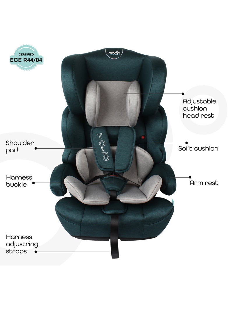 Moon - Tolo Group 9M to 11 Years Kids Car Seat, Green - Image 1
