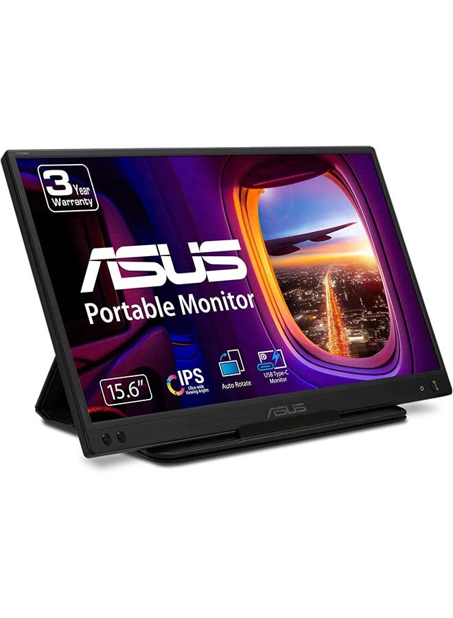 ASUS ZenScreen 15.6-Inch 1080P Portable USB Monitor (MB166C) - Full HD, IPS, USB Type-C, USB-Powered, Eye Care, Tripod Mountable, Anti-Glare Surface, Protective Sleeve Black - Image 1