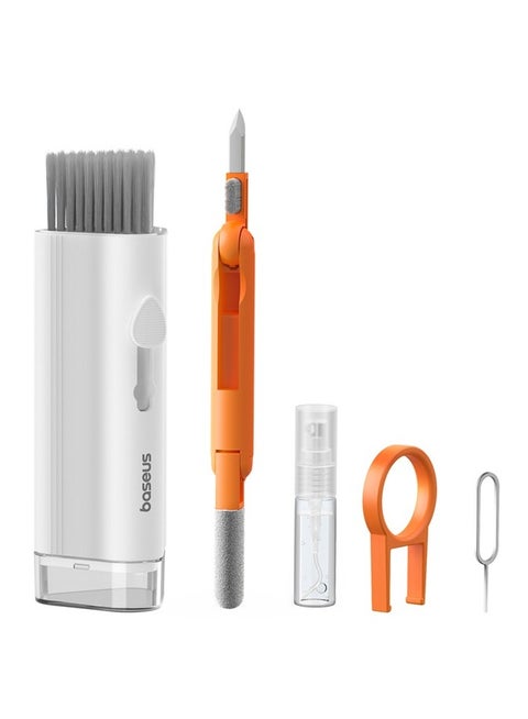 8 In 1 Laptop Screen Keyboard Cleaner Kit Electronic Cleaning Brush Kit With Sim Card Pin Cleaning Tool For Computer Earbuds iPhone iPad MacBook Earphone PC With 2ml Mist Spray White