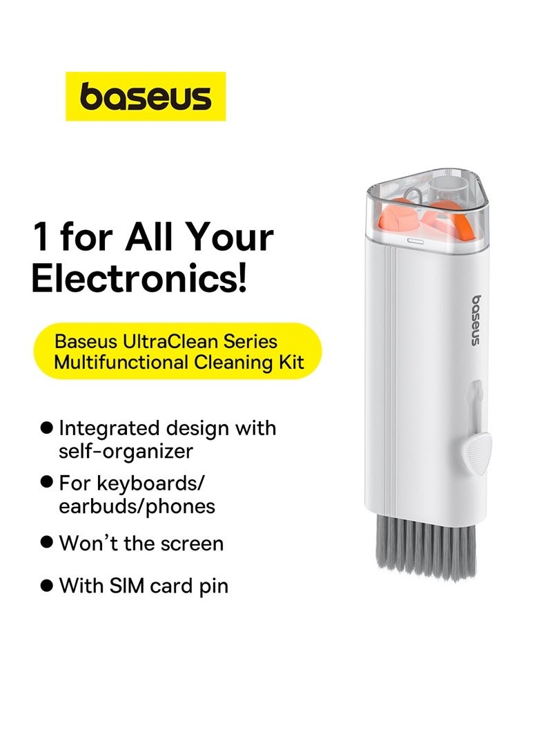 8 In 1 Laptop Screen Keyboard Cleaner Kit Electronic Cleaning Brush Kit With Sim Card Pin Cleaning Tool For Computer Earbuds iPhone iPad MacBook Earphone PC With 2ml Mist Spray White