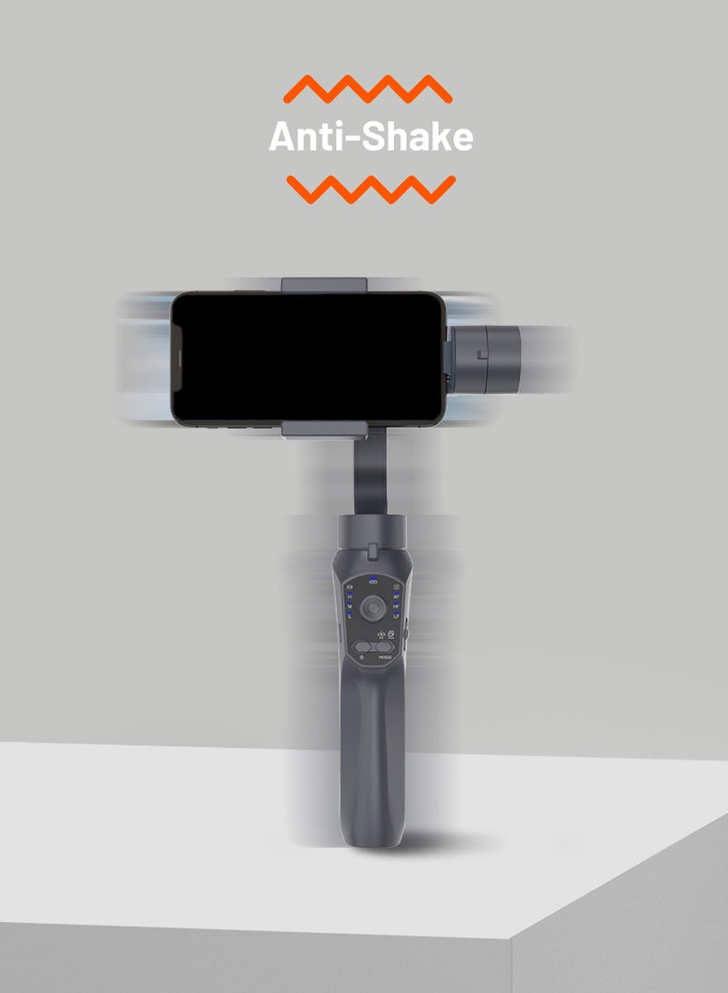 porodo 3-Axis Anti Shake Gimbal P10 Pro - Gun Grey  - Image 5
