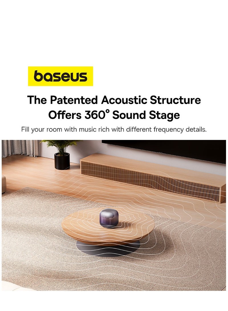 Baseus - AeQur V2 Portable Bluetooth Speaker TWS Bluetooth 5.0 Wireless Speaker 360° Sound Stage Powerful Bass 3EQ Modes Speakers Purple - Image 1