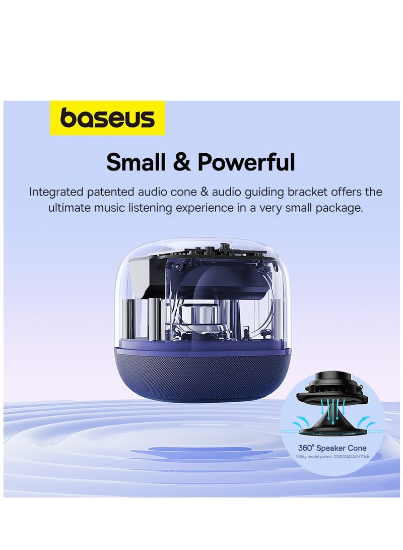 Baseus - AeQur V2 Portable Bluetooth Speaker TWS Bluetooth 5.0 Wireless Speaker 360° Sound Stage Powerful Bass 3EQ Modes Speakers Purple - Image 1
