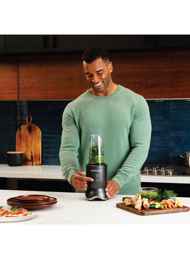 nutribullet - Ultra Personal Blender With Glow Illuminated Interface, Quietest Single-Serve Blender, Tritan™ Renew Cups, Stainless Steel Rapid Extractor Blade, 1 Year Warranty 900 ml 1200 W NB-500 Black - Image 1