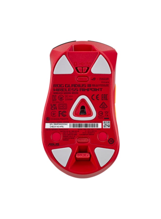 ASUS - ASUS ROG Gladius III Wireless EVA-02 Edition Gaming Mouse, Tri-Mode Connectivity, AimPoint Sensor, Up to 36000 DPI Resolution, 650 IPS Max Speed, AURA Sync, 1000Hz Polling Rate | 90MP03F0-BMUA00 - Image 1