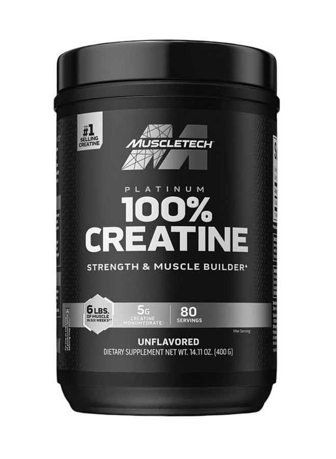 MuscleTech Essential Series Platinum 100% Creatine Unflavored 400g  - Image 1