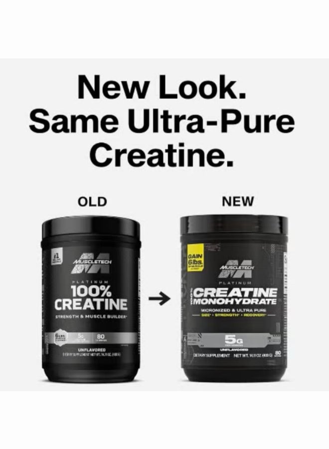 MuscleTech Essential Series Platinum 100% Creatine Unflavored 400g - Image 1