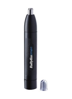 babyliss Nose And Ear Trimmer for men Blue Portable Nose Trimmer for Men- Battery Operated Nostril sal Hair Painless Clipper Black  - Image 1