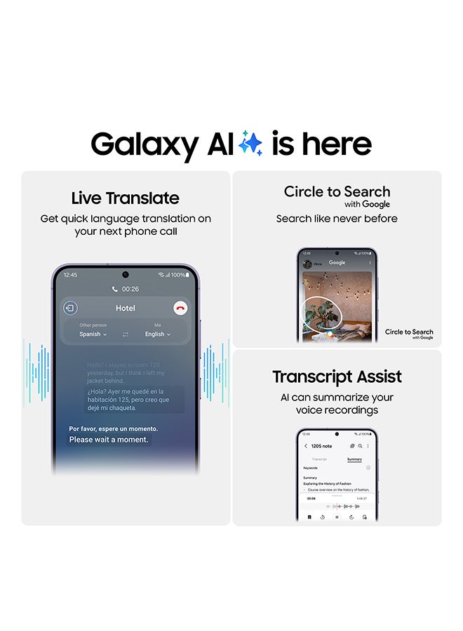 Samsung Galaxy S24 Dual SIM Marble Gray 8GB RAM 128GB 5G - Middle East Version - Image 3