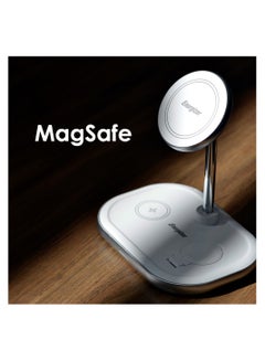 Energizer WCP303 3-In-1 Wireless Charging Stand, MagSafe, Compatible For Mobile Phones, Earbuds And Smart Watches, 15W Max, 20 Deg Angle Adjustment Silver  - Image 5