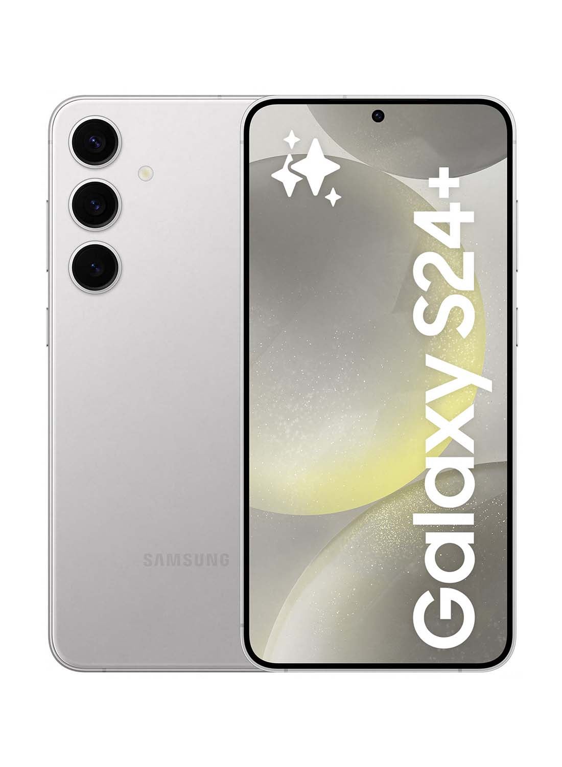 سامسونج هاتف Galaxy S24 Plus ثنائي الشريحة باللون الرمادي الرخامي وذاكرة وصول عشوائي (RAM) سعة 12 جيجابايت وذاكرة تخزين داخلية 512 جيجابايت يدعم تقنية 5G - إصدار الشرق الأوسط 