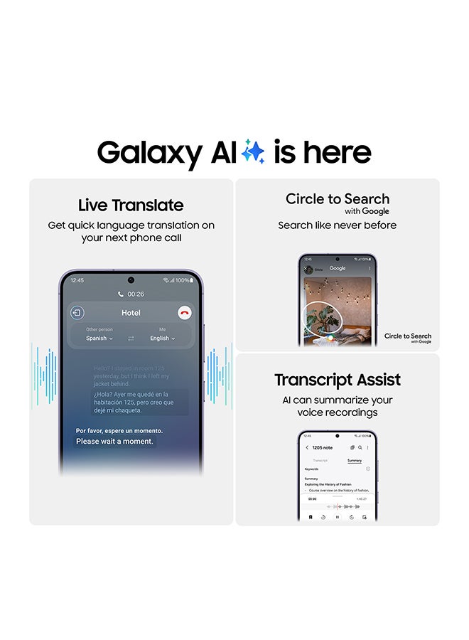 Samsung Galaxy S24 Plus Dual SIM Marble Gray 12GB RAM 512GB 5G - Middle East Version - Image 3