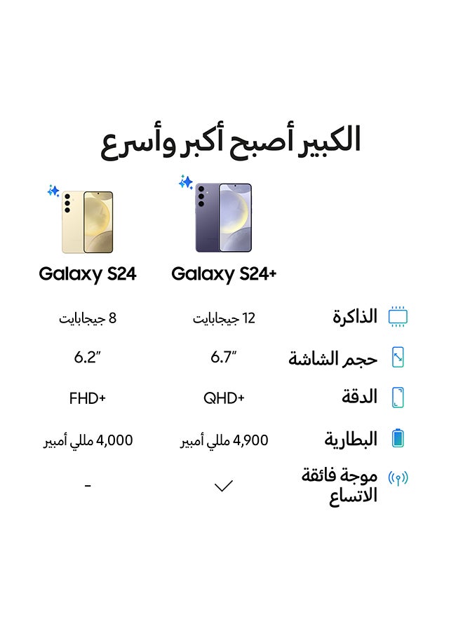 هاتف Galaxy S24 Plus ثنائي الشريحة باللون الأسود وذاكرة الوصول العشوائي (RAM) سعة 12 جيجابايت وذاكرة تخزين داخلية 512 جيجابايت ويدعم تقنية 5G - إصدار الشرق الأوسط - pnsku/N70035182V/45/_/1707889881/8d1e0f8a-26dd-4b43-976d-1f5c41f64ebe