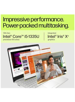 HP 2023 Newest 15s Series 15.6" Notebook, FHD (1920 x 1080), Intel Core -1335U Deca-core i5, 16 GB DDR4Â RAM, 512 GBÂ NVME SSD, Thin & Light, WindowsÂ 11 English Silver  - Image 5