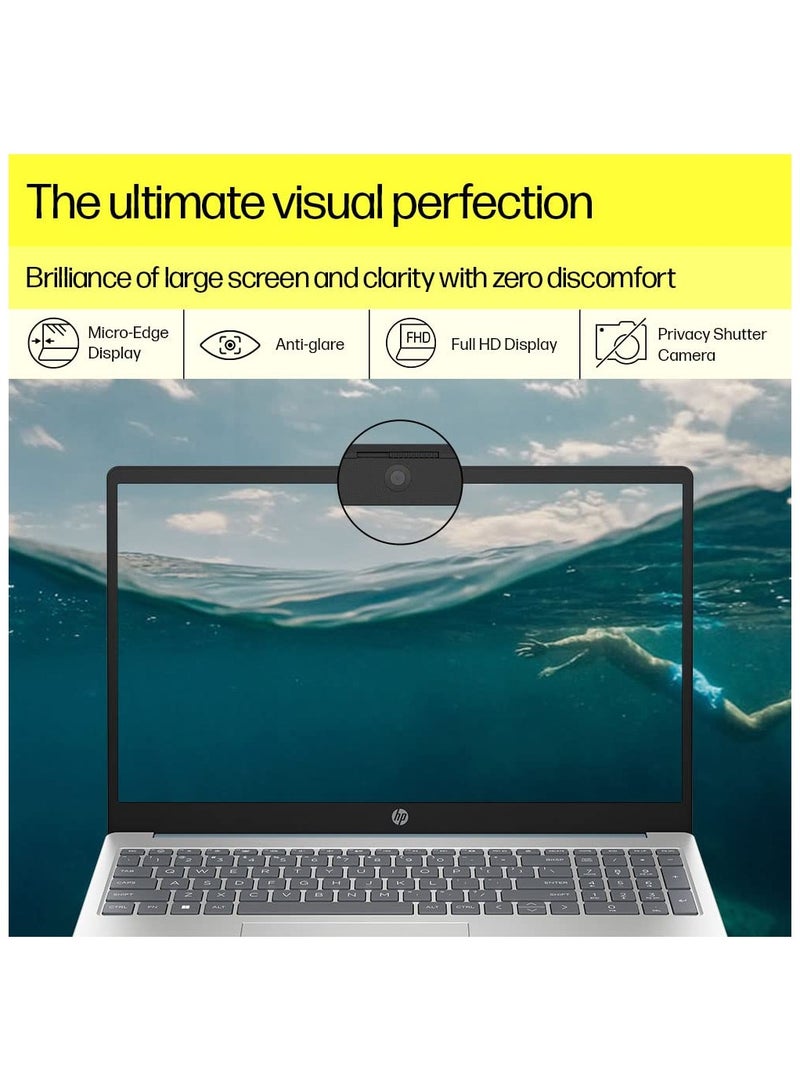 إتش بي - 2023 Newest 15s Series 15.6 بوصة كمبيوتر محمول، FHD (1920 x 1080)، Intel Core -1335U Deca-core i5، ذاكرة الوصول العشوائي DDR4 سعة 16 جيجابايت، 1 تيرابايت NVME SSD، رفيع وخفيف، Windows 11 - Image 1