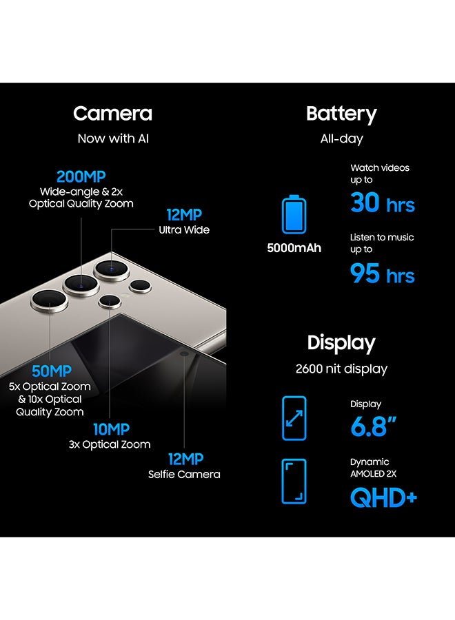 Galaxy S24 Ultra 5G Dual SIM Titanium Gray 12GB RAM 512GB - Middle East Version - pnsku/N70035270V/45/_/1707891806/ea94124a-fc04-4c10-8fa5-1d8591291607