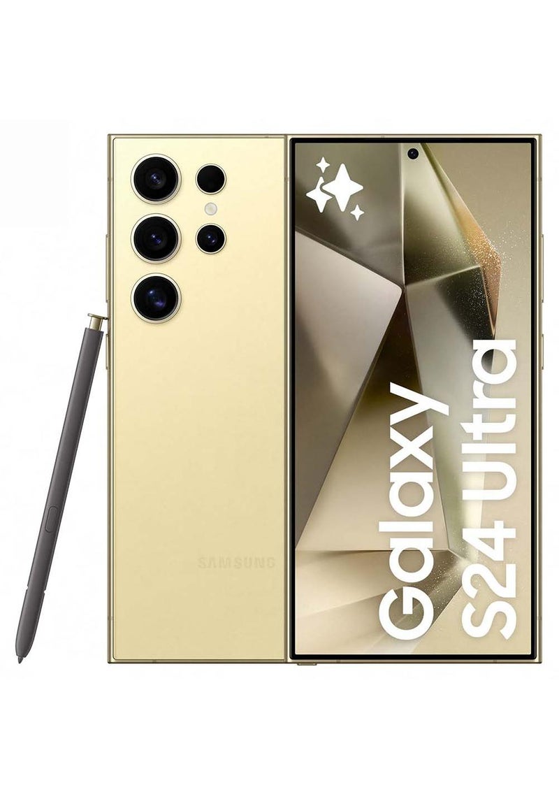 Samsung Galaxy S24 Ultra 5G Dual SIM Titanium Yellow 12GB RAM 512GB - Middle East Version - Image 1